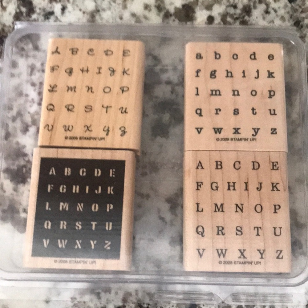 Stampin Up set of four alphabet blocks